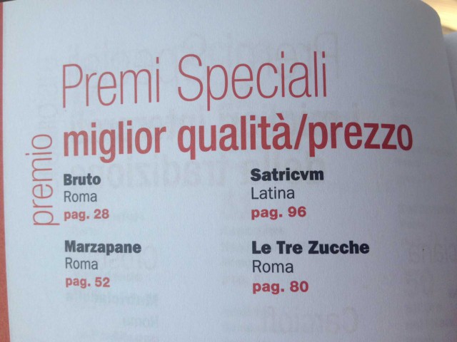 premi-qualità-prezzo-Gambero-Rosso-Roma-2014