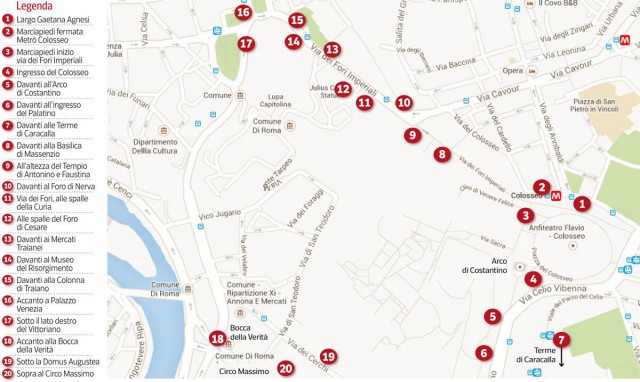 mappa camion bar Roma