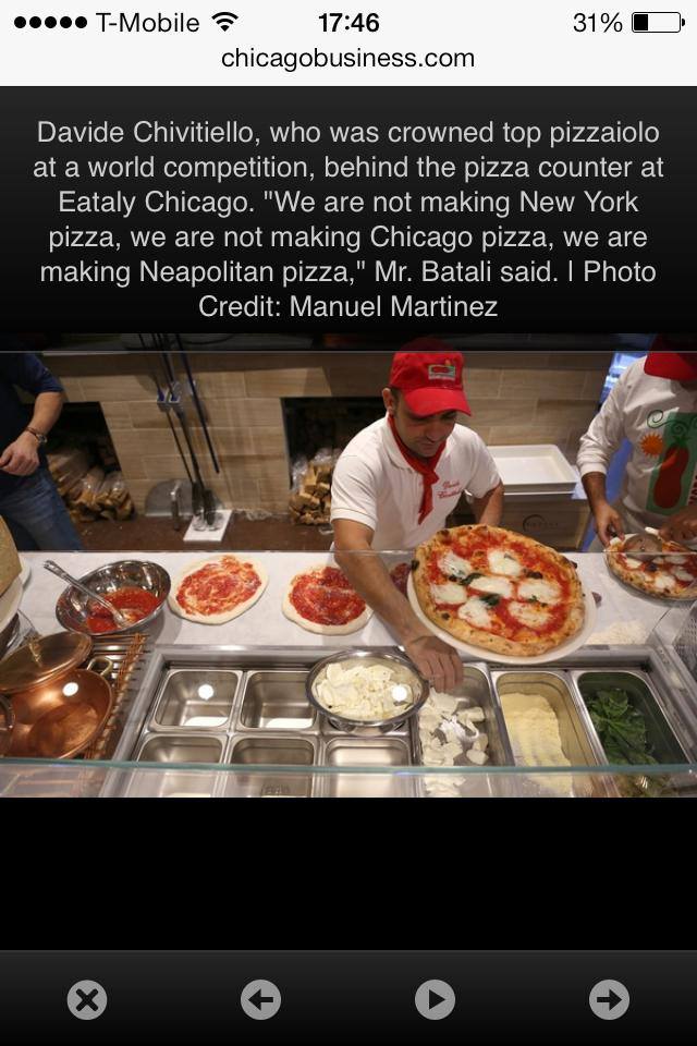 Davide Civitiello pizza a Chicago