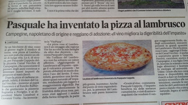 Pasquale Coppola pizza lambrusco