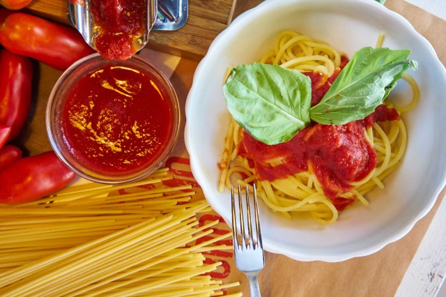 spaghetto a due San Marzano