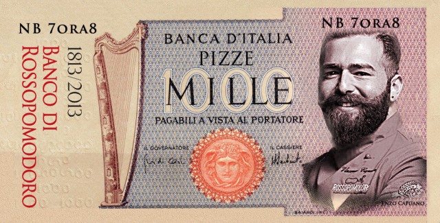 banconota pizza mile lire Vincenzo Capuano