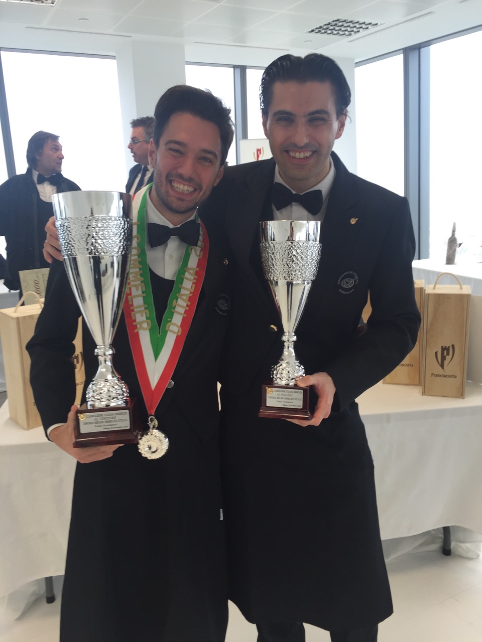 AIS Toscana ai vertici della sommellerie italiana - Andrea Galanti Miglior Sommelier d'Italia 2015 con il secondo classificato Massimo Tortora