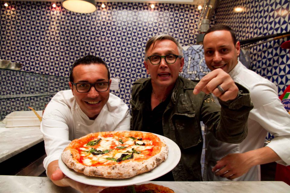 la pizza di Bruno Barbieri con Gino e Toto Sorbillo