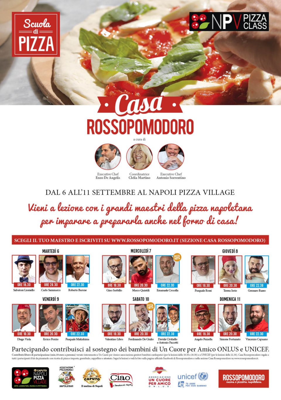 Napoli Pizza Village calendario scuola di pizza