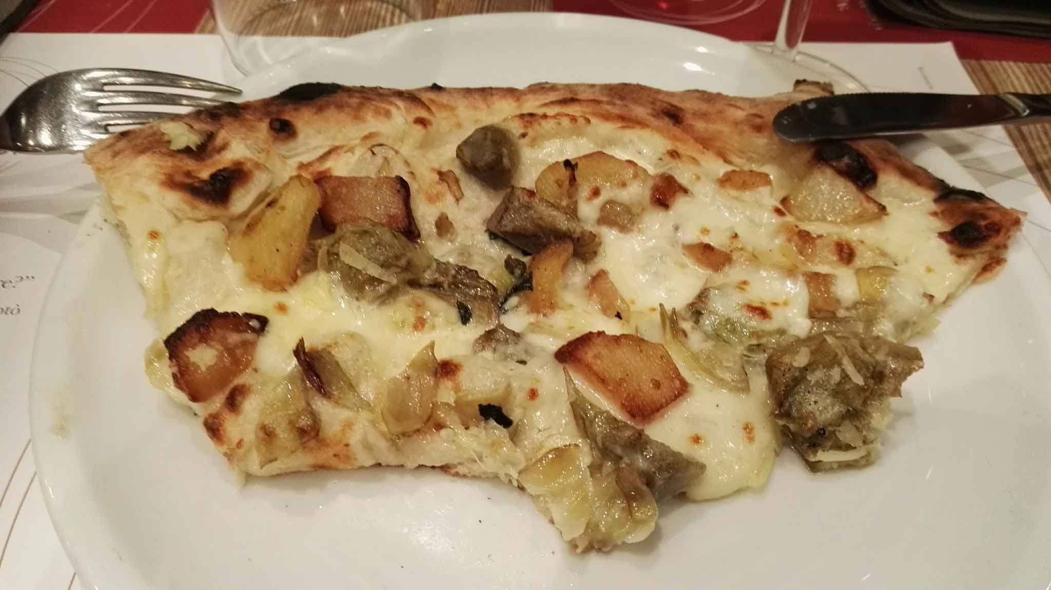 pizza bianca carciofi Luca Castellano