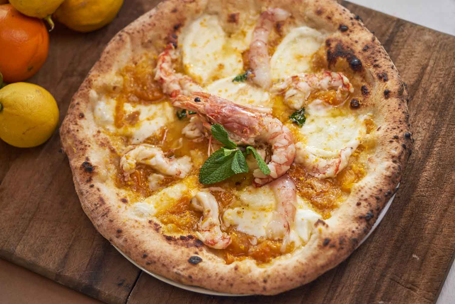 pizza gamberi Sanremo Rossopomodoro