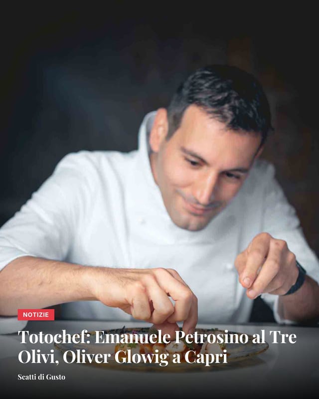 Emanuele Petrosino lascia Napoli e va al ristorante Tre Olivi del Savoy Hotel di Paestum. Oliver Glowig resta in serv…
