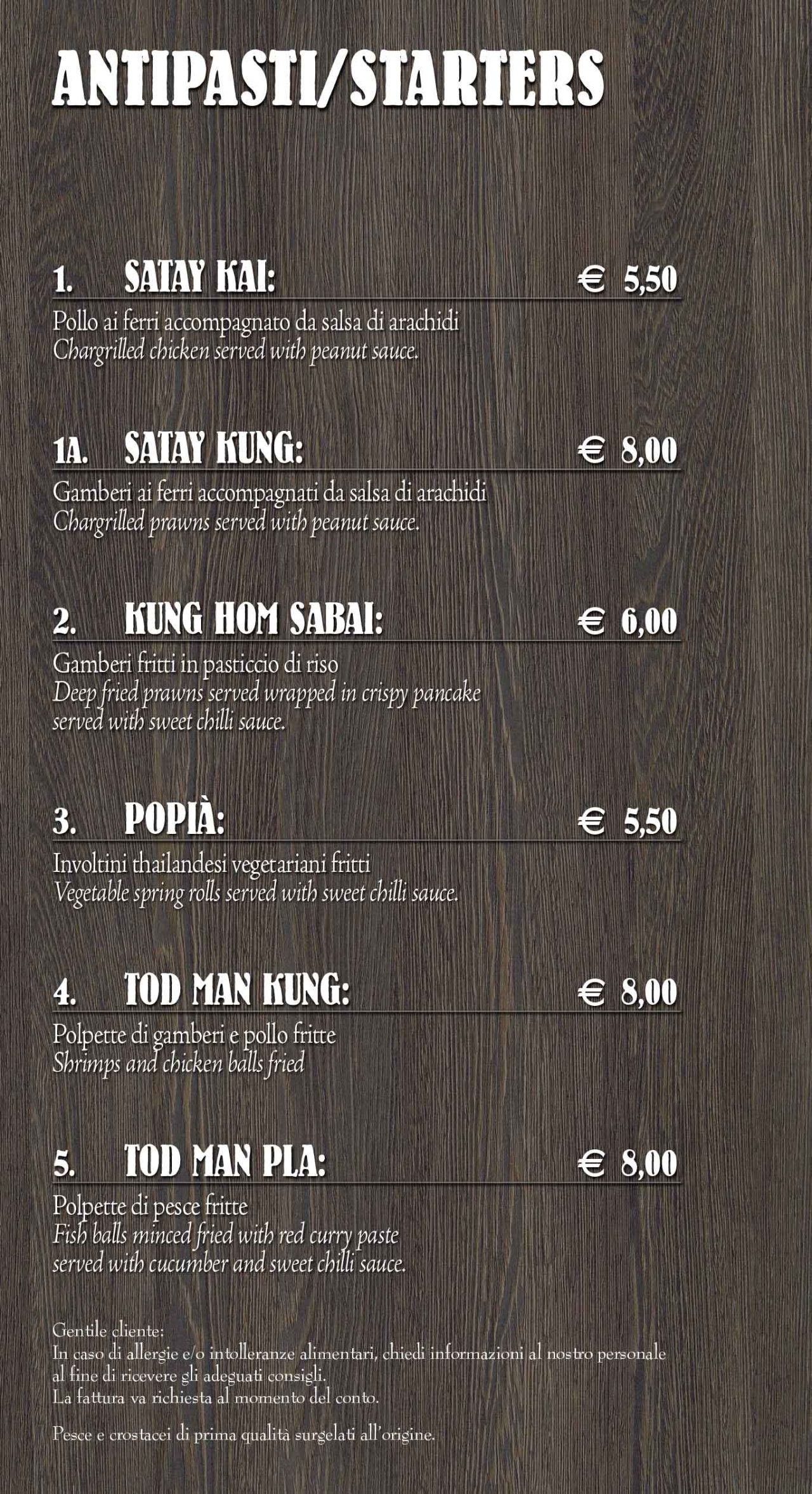 Menu e prezzi di Sukhothai Ristorante Thailandese a Roma nel 2025