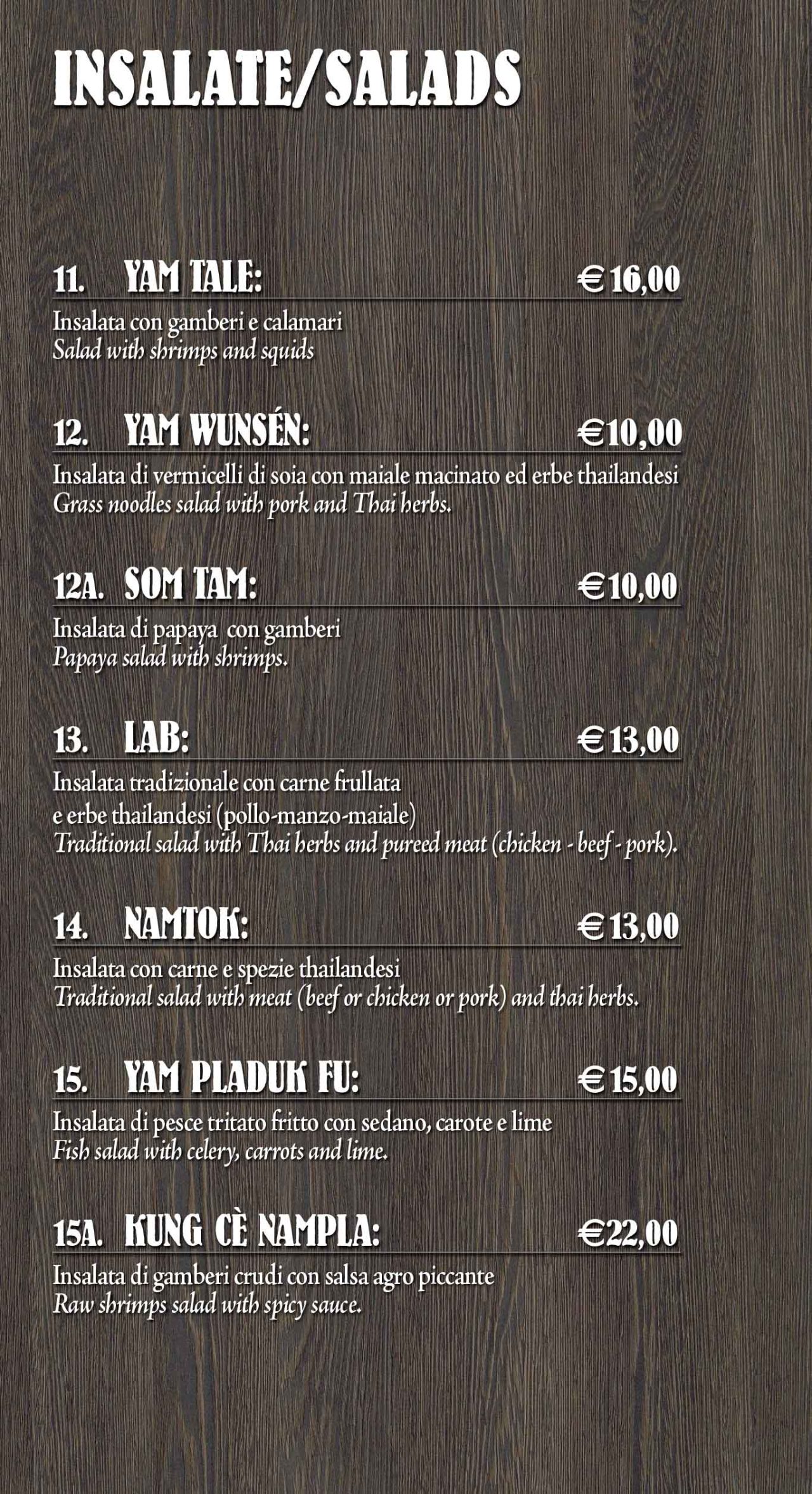 Menu e prezzi di Sukhothai Ristorante Thailandese a Roma nel 2025