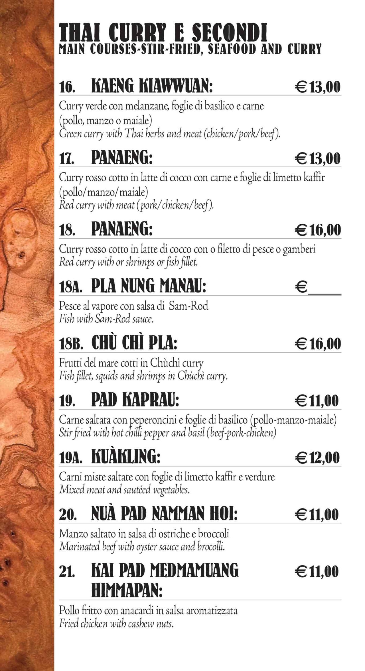 Menu e prezzi di Sukhothai Ristorante Thailandese a Roma nel 2025