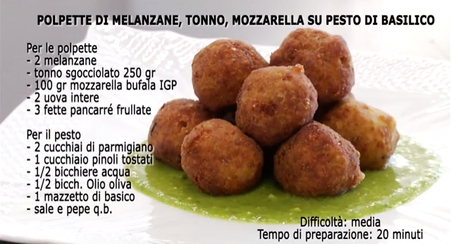 polpette melanzane tonno mozzarella