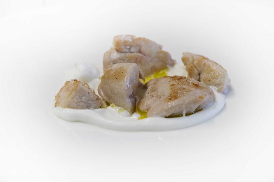 animelle, panna. limone e sale