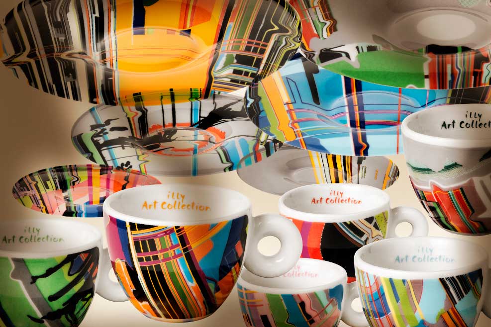 MIAMIO Set di tazze da caffè Magma Edition Tazza moderna in ceramica 6 x 400 ml Collezione Palmanova Tazza da caffè grande 