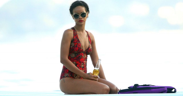 RIHANNA in a Swimsuit