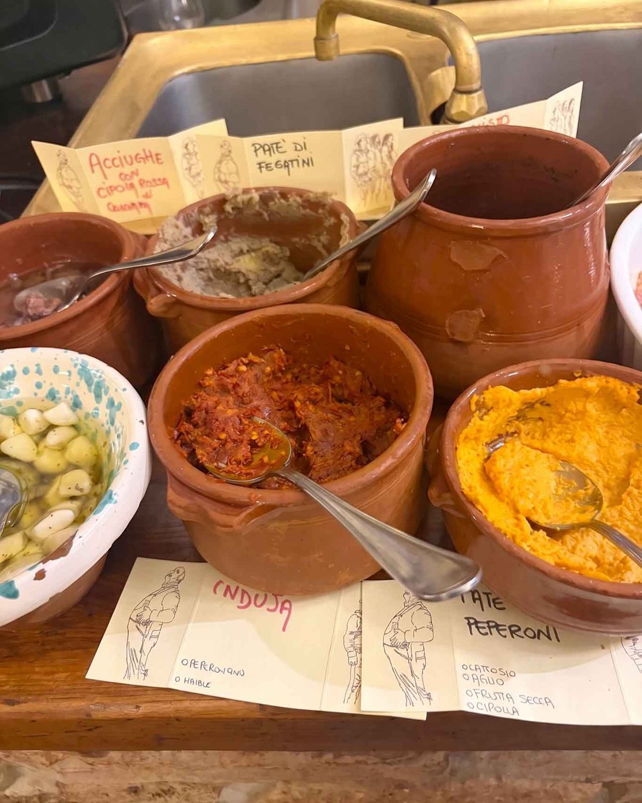 la nduja del ristorante Giorgione Villa Selva Country House a Grutti in Umbria