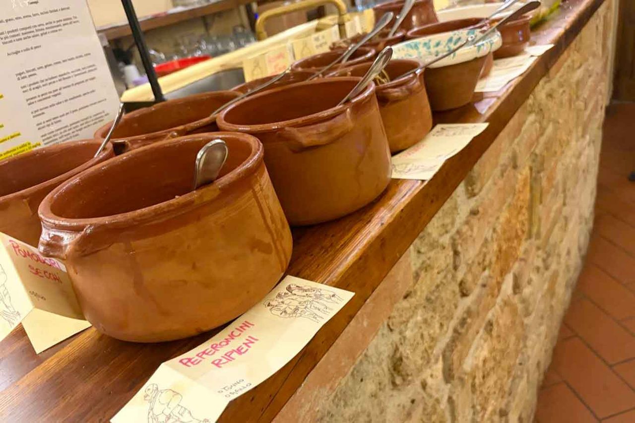 gli antipasti del ristorante Giorgione Villa Selva Country House a Grutti in Umbria