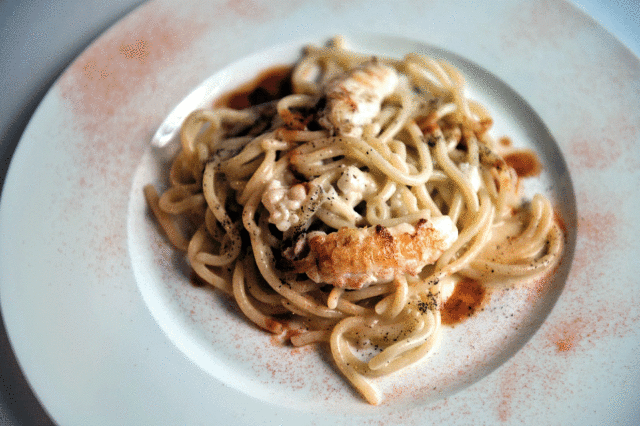 Cacio-pepe-e-scampi-(Pecorino-Romano-DOP)