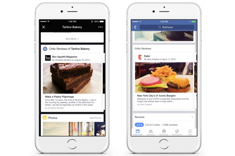 Su Facebook arrivano le recensioni dei ristoranti. Vincerà su TripAdvisor?