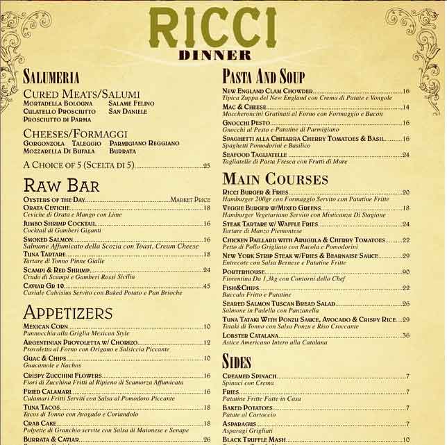 Ristoranti Milano. Quanto vi costa il Ricci di Belen e ...