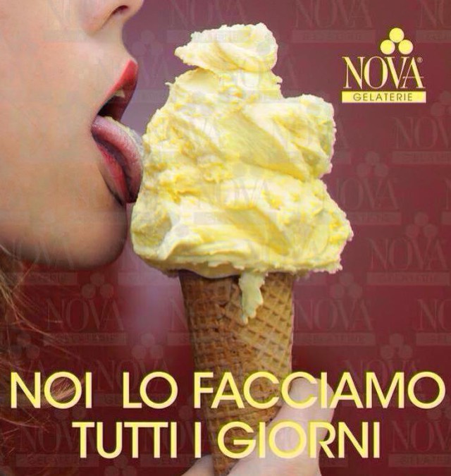 pubblicità donna gelato cono sessista
