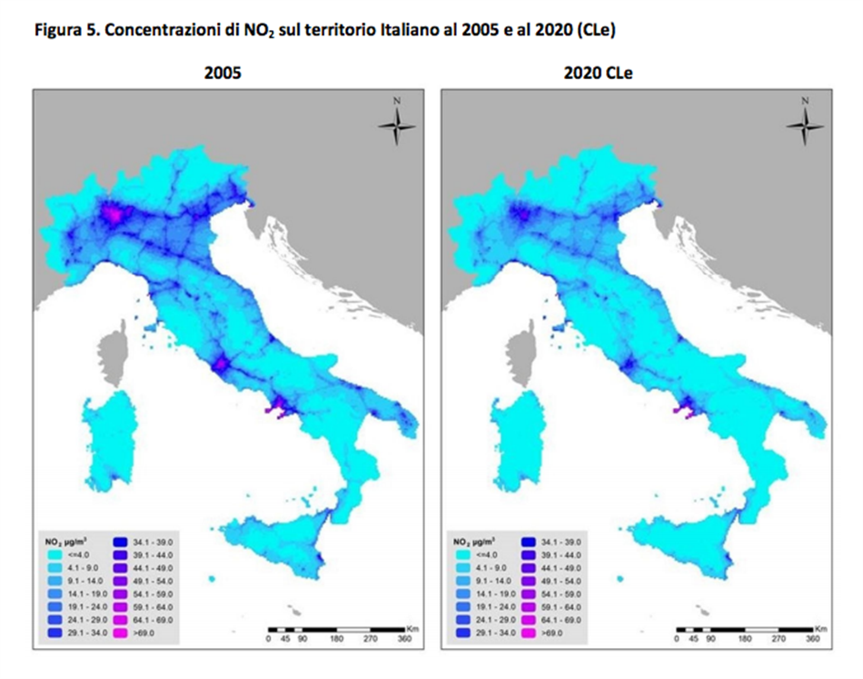 concentrazione biossido di No2