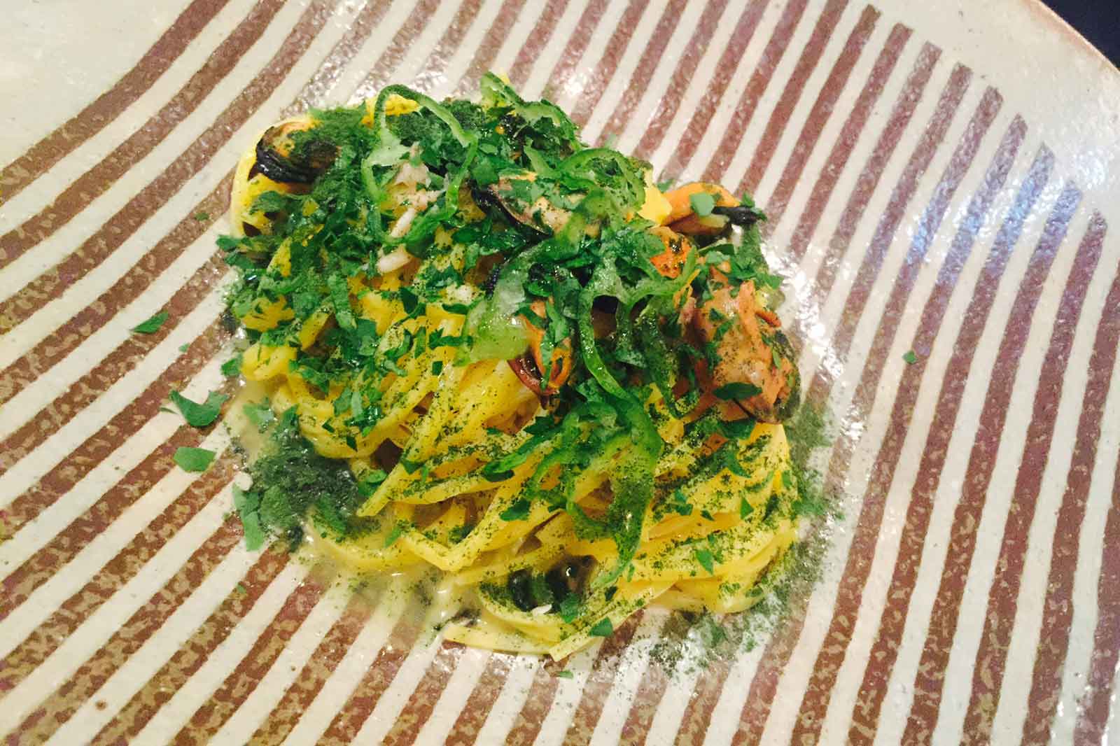 chitarra cozze vongole
