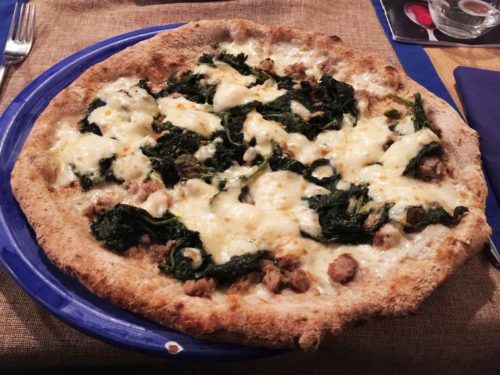 Pizza salsiccia e broccoli integrale