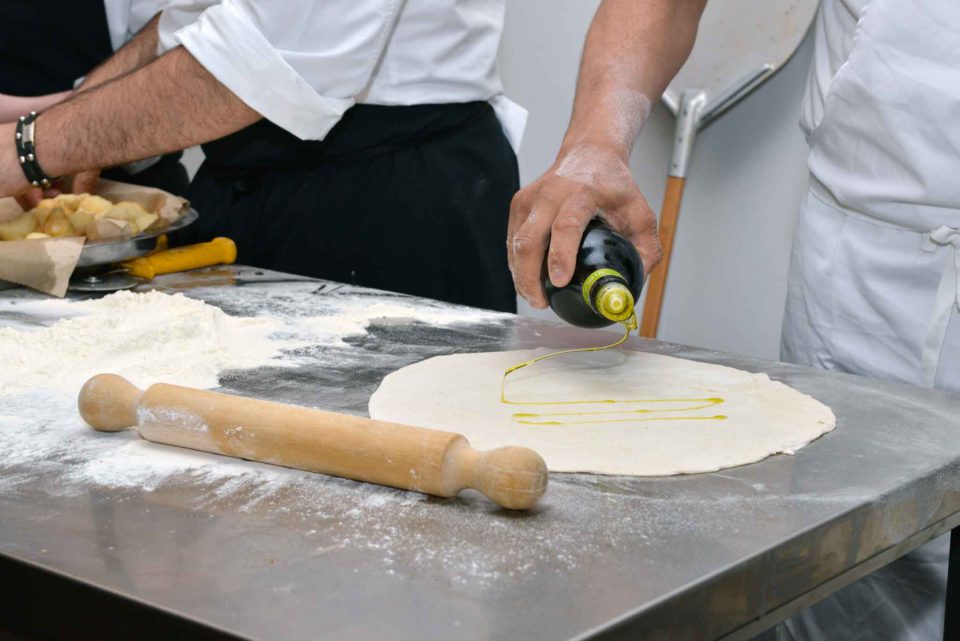olio su impasto pizza forno elettrico