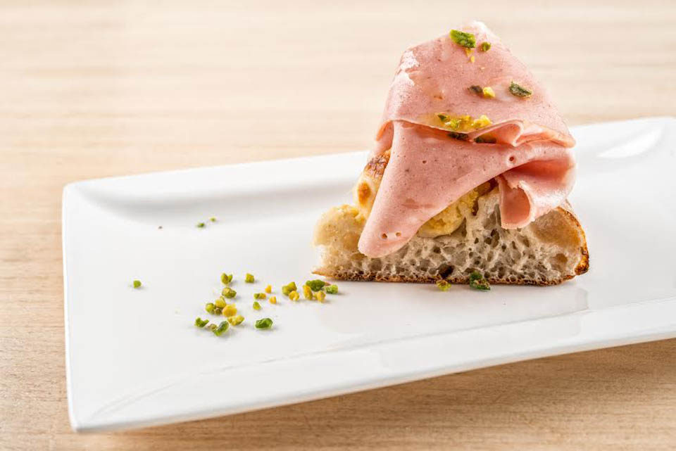 pizza con mortadella la Dotta O Fiore Mio