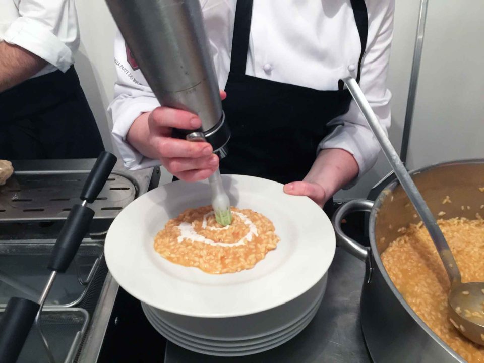 risotto con pizza margherita
