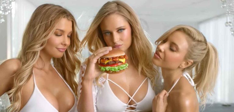 Sexy hamburger spot: Emily Sears, Genevieve Morton, Elena Belle