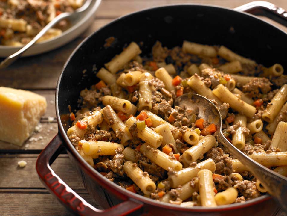 Rigatoni With White Bolognese
