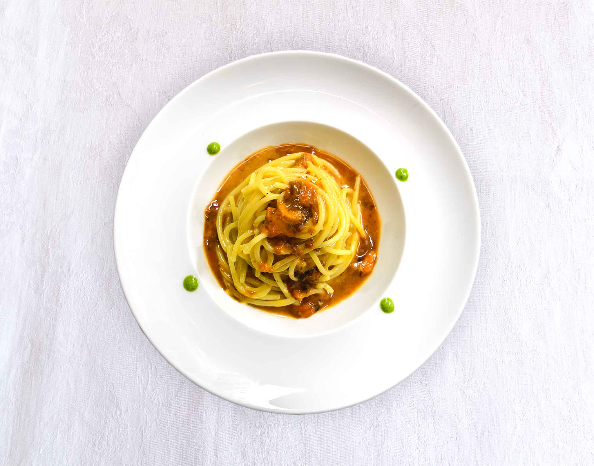 spaghetti ai ricci di mare osteria Mangio Tricase