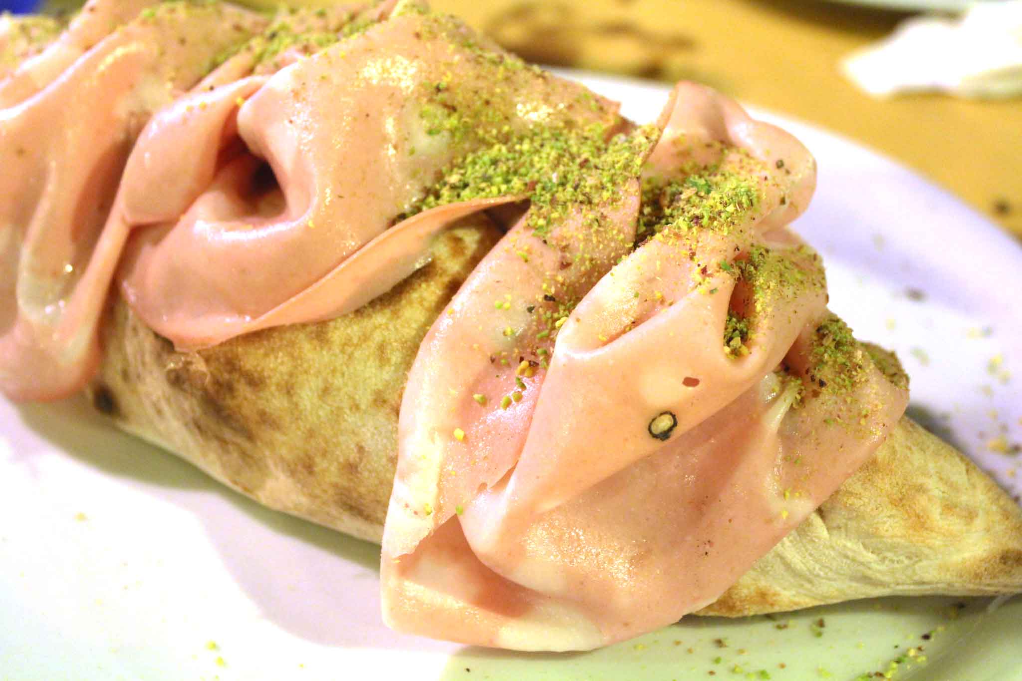 pizzeria Sacre Pietre Sortino Sicilia sfilatino mortadella
