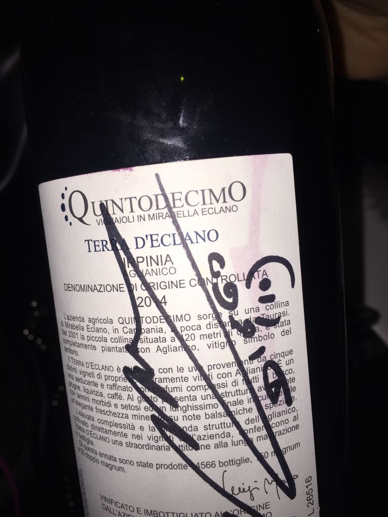 bottiglia Quintodecimo firmata Maradona