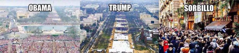 Pizza. La foto virale della folla a confronto: Trump, Obama e Sorbillo