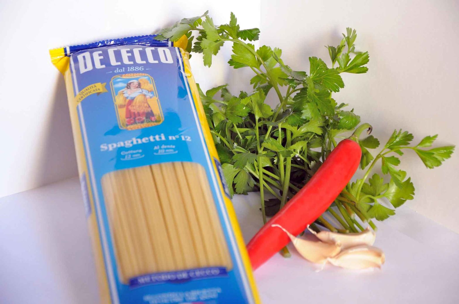 spaghetti per vongole De Cecco