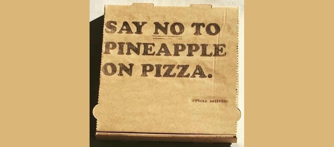 No ananas sulla pizza