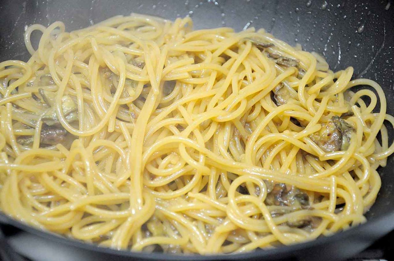 spaghetti alla Nerano: cottura
