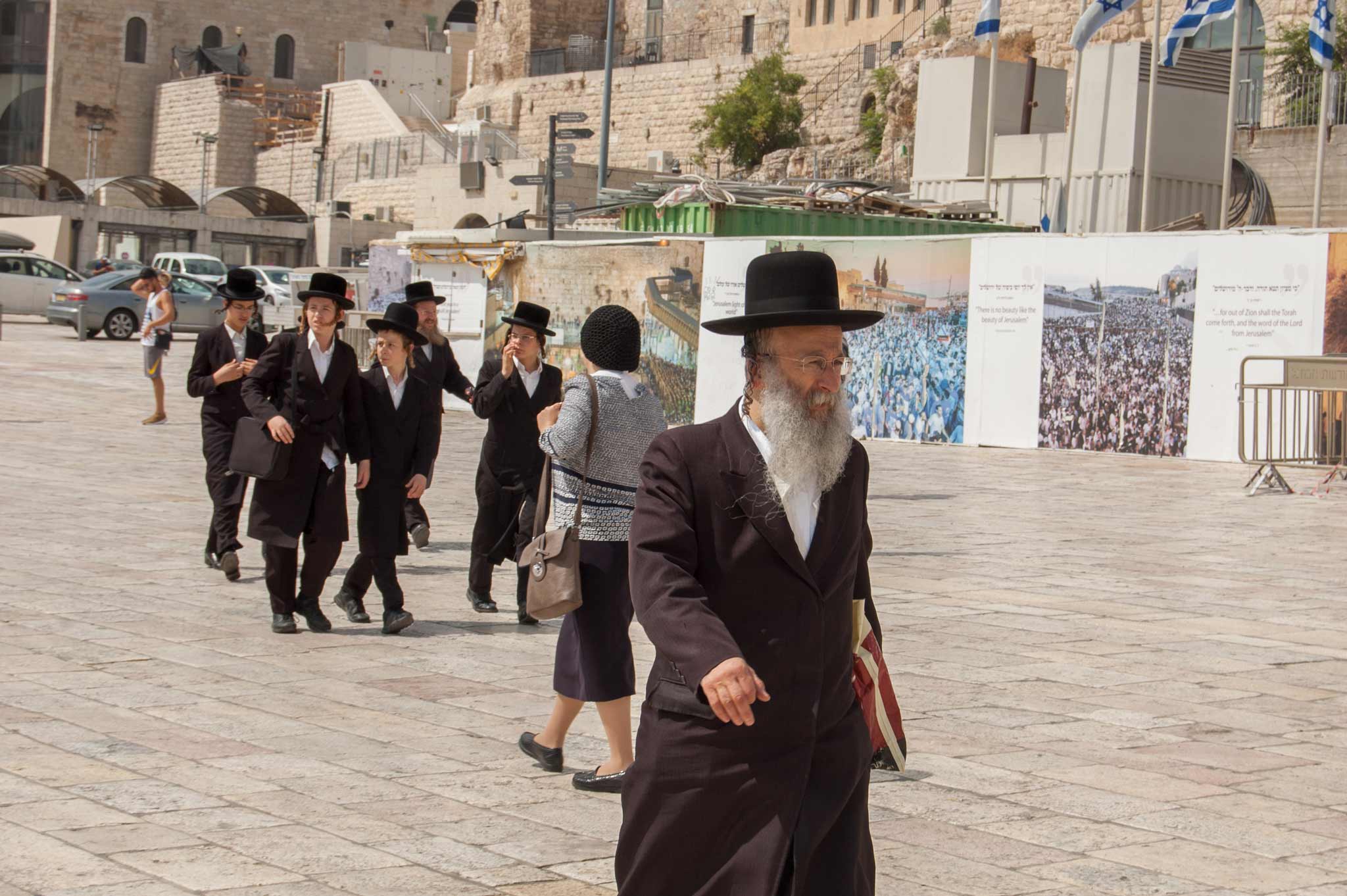 muro del pianto ebrei ortodossi a Gerusalemme