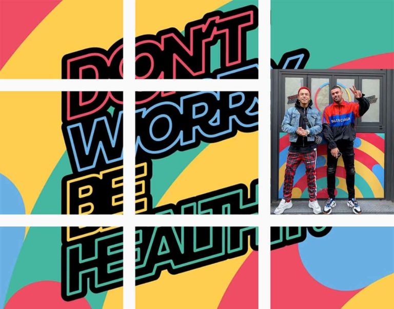 Sfera Ebbasta apre Healthy Color a Milano con Andrea Petagna