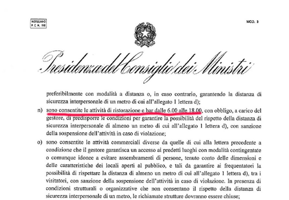 Coronavirus Divieto Di Cena Nei Ristoranti In Zona Rossa Per Decreto