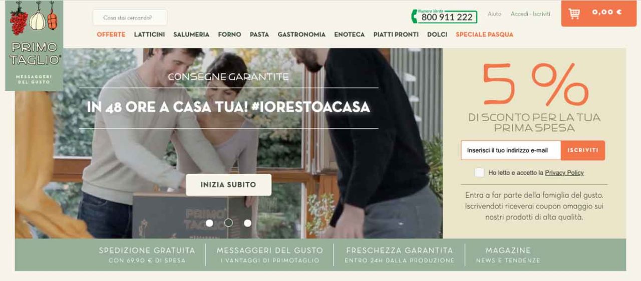 Primo Taglio sito per la spesa online