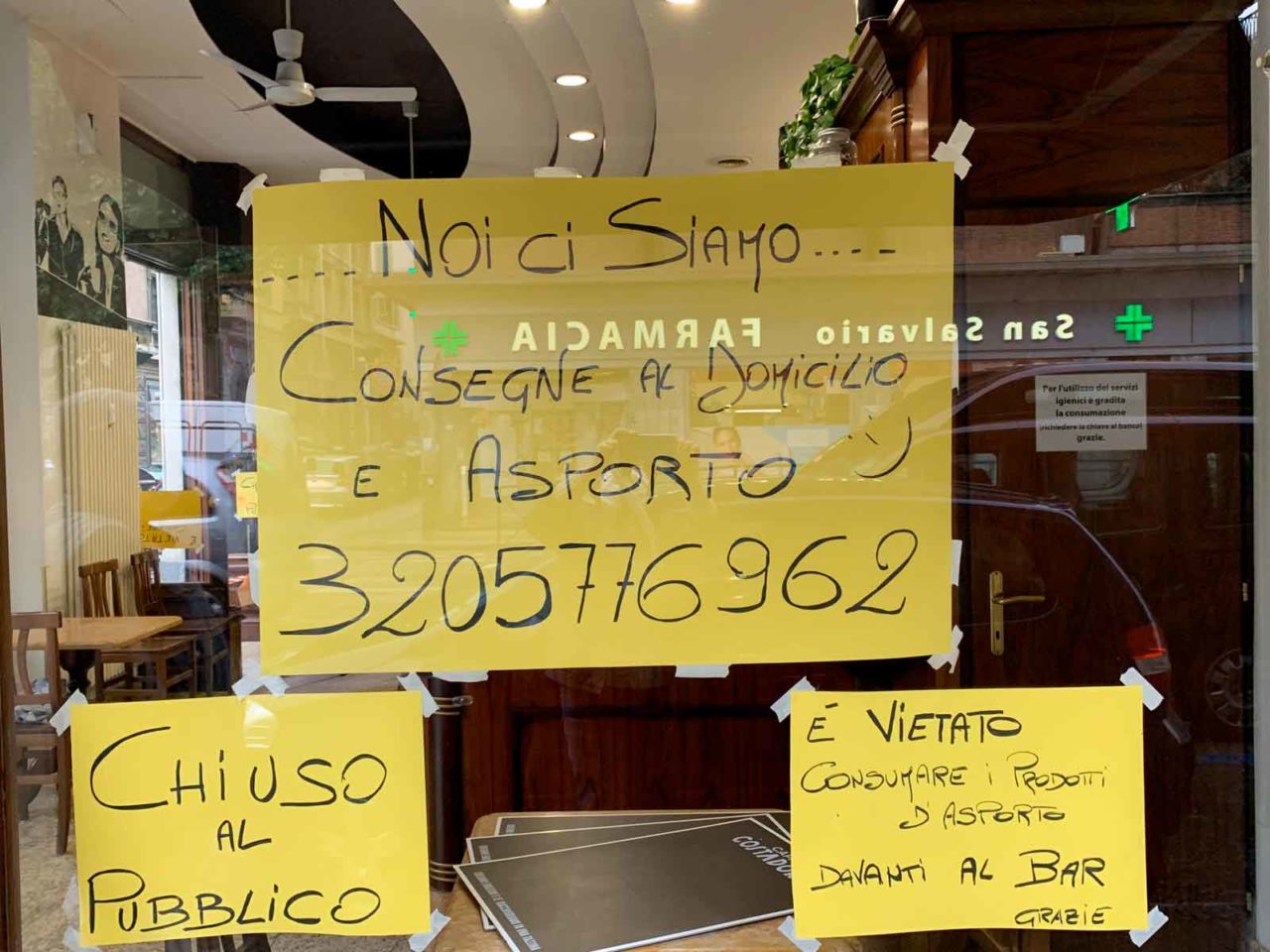 consegna a domicilio e asporto cartello