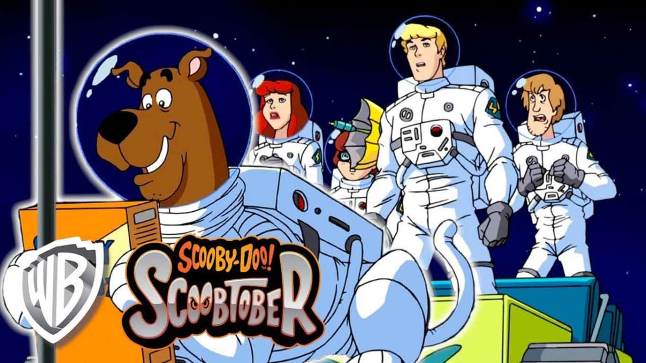 cartoon nello spazio con il casco trasparente