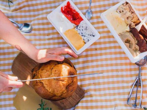 gelato con panettone