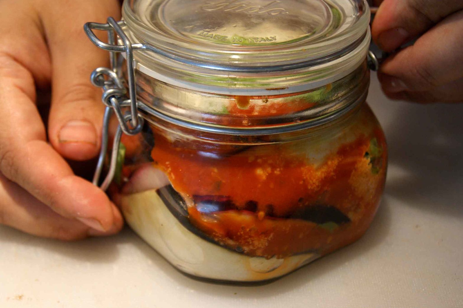 parmigiana di melanzane in barattolo
