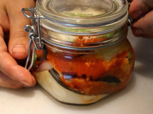 parmigiana di melanzane in barattolo