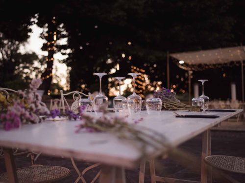 Luce nuovo ristorante all'aperto a Roma